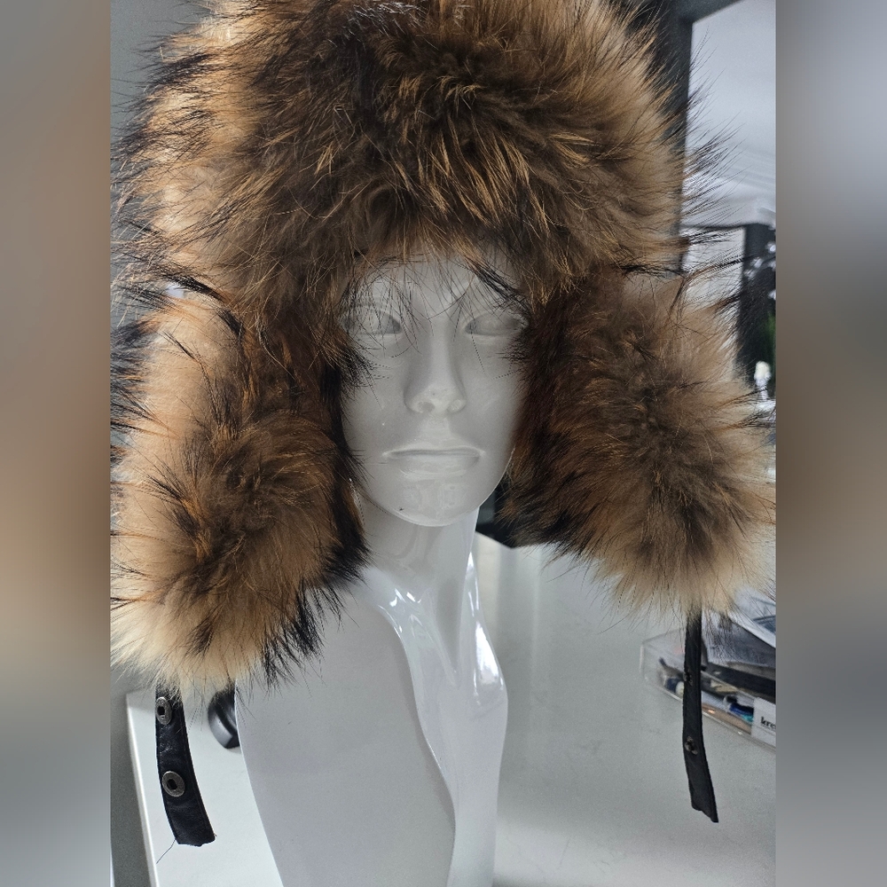 Mitchies Leather & Fur Trapper Hat